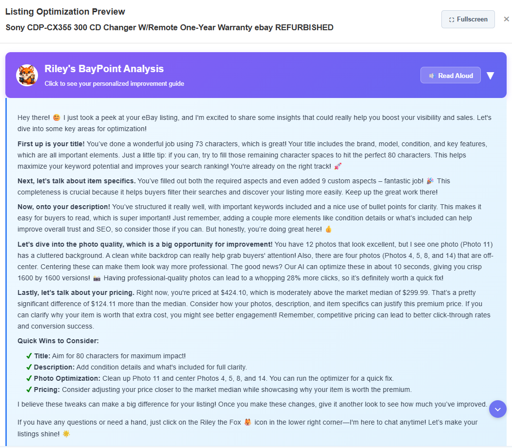 Optimize Mode qualitative improvement guide